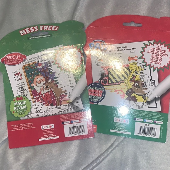 BENDON IMAGINE INK magic reveal activity Rudolph red nosed reindeer paw patrol - Picture 2 of 4